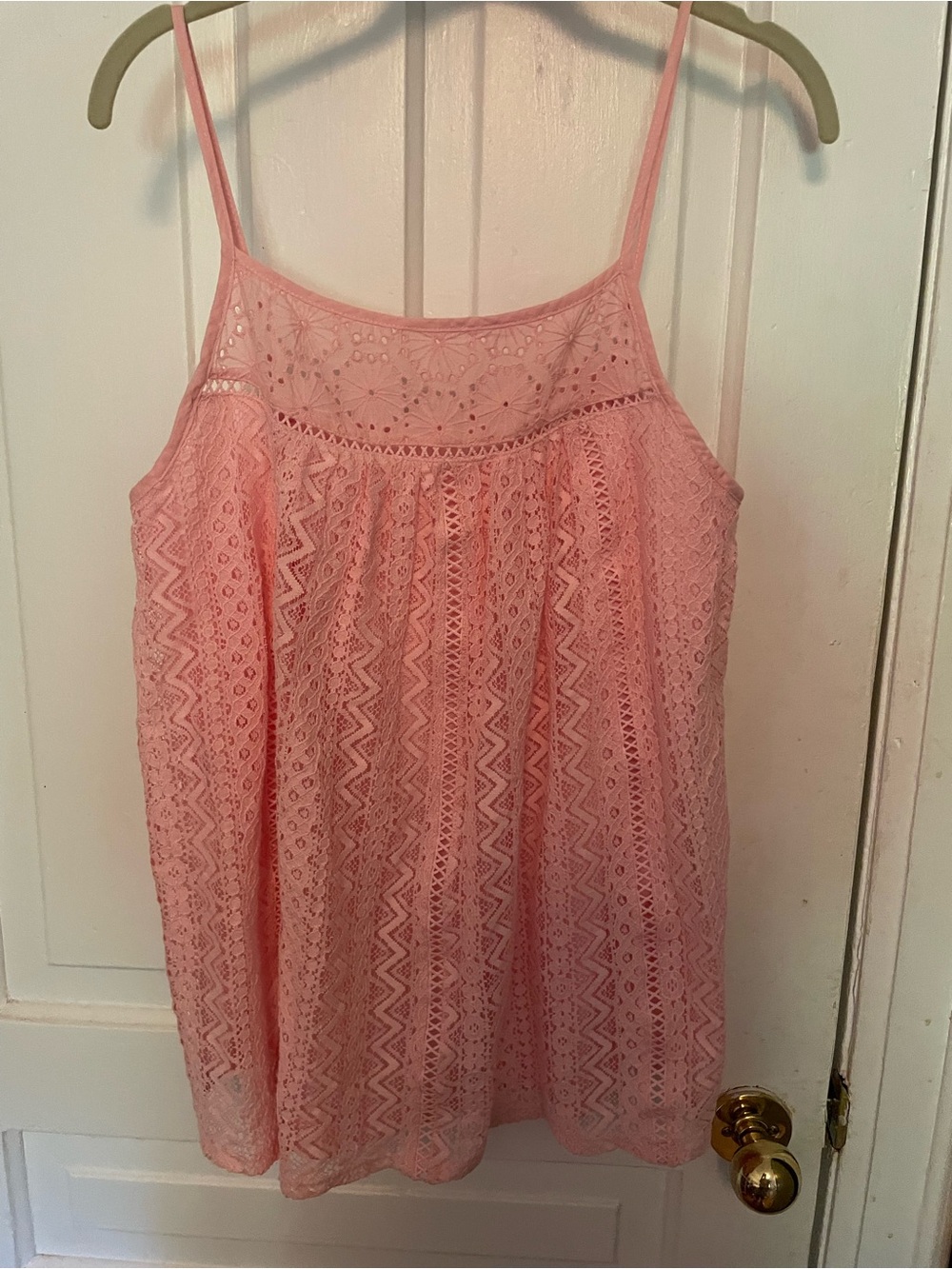 Delicate Pink Lace Cami Tank Top